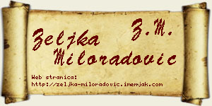 Željka Miloradović vizit kartica